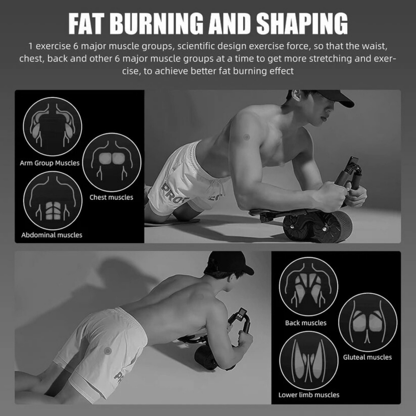 Smart Ab Roller with Elbow Support
