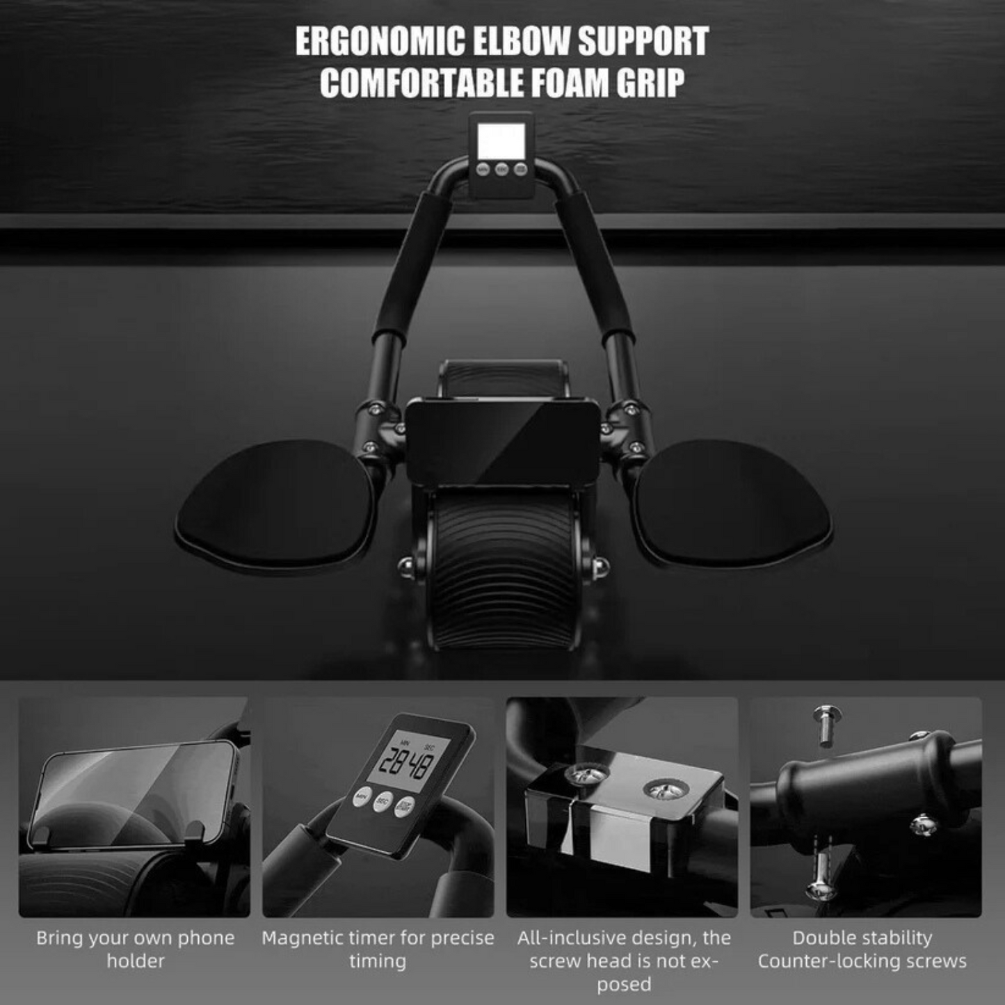 Smart Ab Roller with Elbow Support